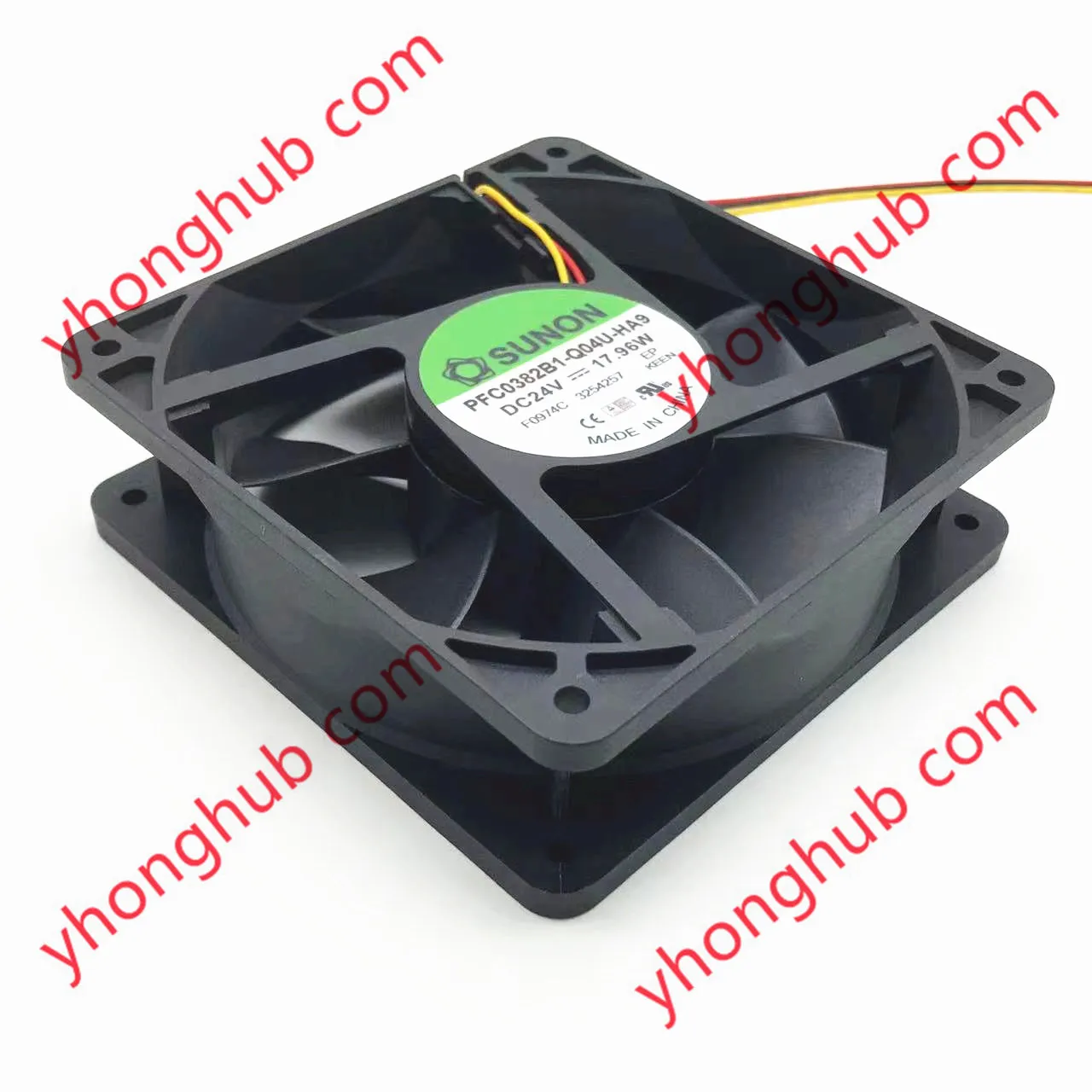 Sunon Pfc0382b1-q04u-ha9 dc 24v 17.96w 120x120x38 mm Ventilador de Refrigeração do Servidor de Fios