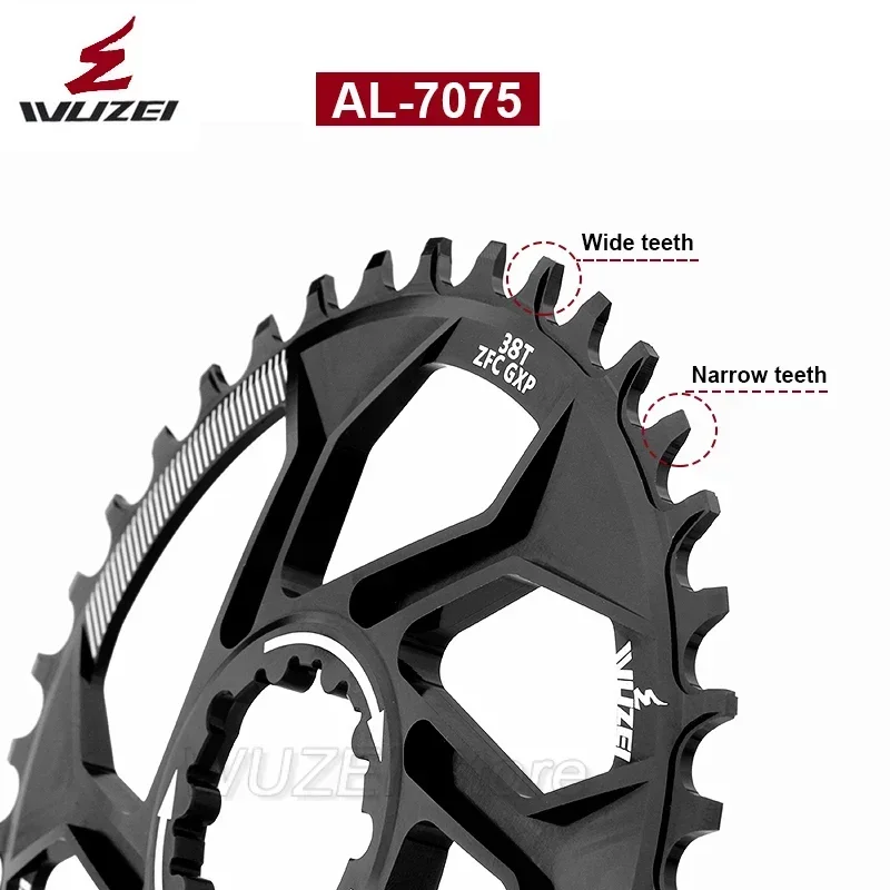 CYSKY Direct Mount Chainring 32T-40T - 3mm Offset, Narrow Wide Teeth, CNC 7075, For SRAM GXP Crankset
