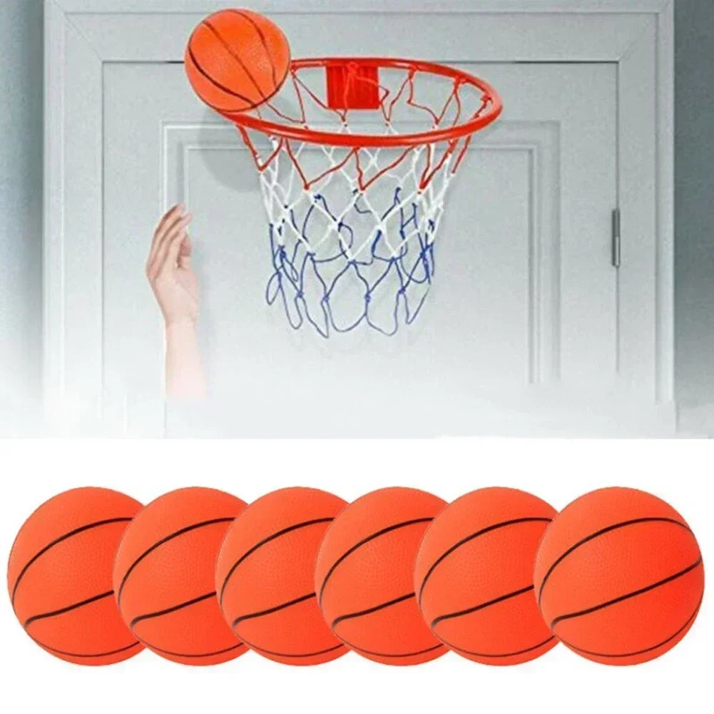 Inflatable Basketball Pool Toys 6pcs 10cm Mini Children Inflatable Basketballs Indoor Outdoor Sports Toy Parent-child Games