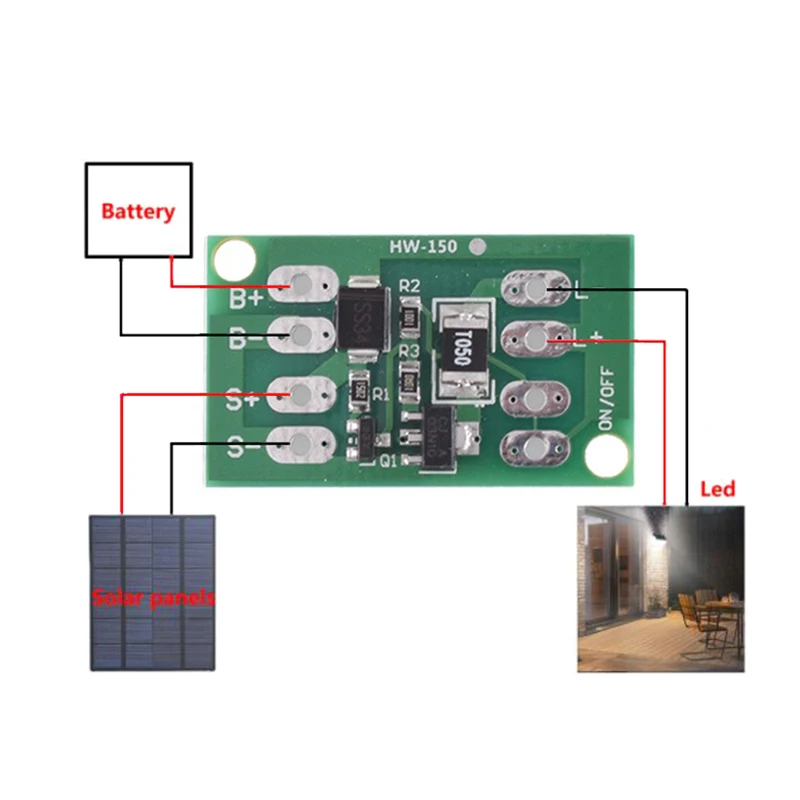 Solar Controller Charging Street Light Switch Circuit Board Charging Controller Circuit Switches Lithium Battery Charging Board