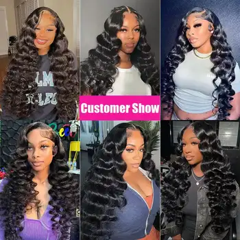28 30 Inch Transparent Lace Frontal Human Hair Wigs for Women Loose Deep Wave Glueless Pre Plucked 13x4 13x6 5x5 Lace Front Wigs - Image 6