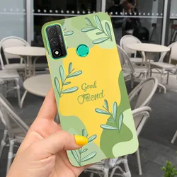 Lovely Printed Jelly Silicone TPU Soft Phone Case for P Smart 2020 (Pink Green)