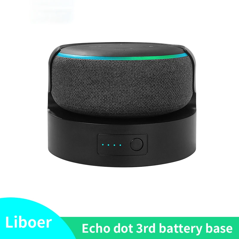 Bateria para Echo Dot 3rd Base de Bateria para Echo Dot Suporte Montagem Carregador Portátil Docking Station Accessiores