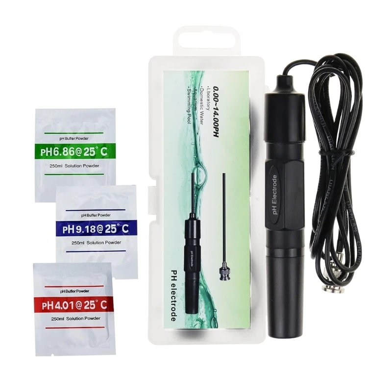 

YYSD 0-14 pH Electrode Probe BNC Connector pH Probe Replace pH Tester Meter
