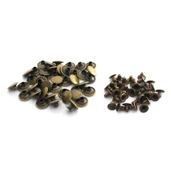 Bulk Pack of Metal Single Cap Rivets for Leather Craft and Accessories - Versatile Decorative Fasteners (Bronze)