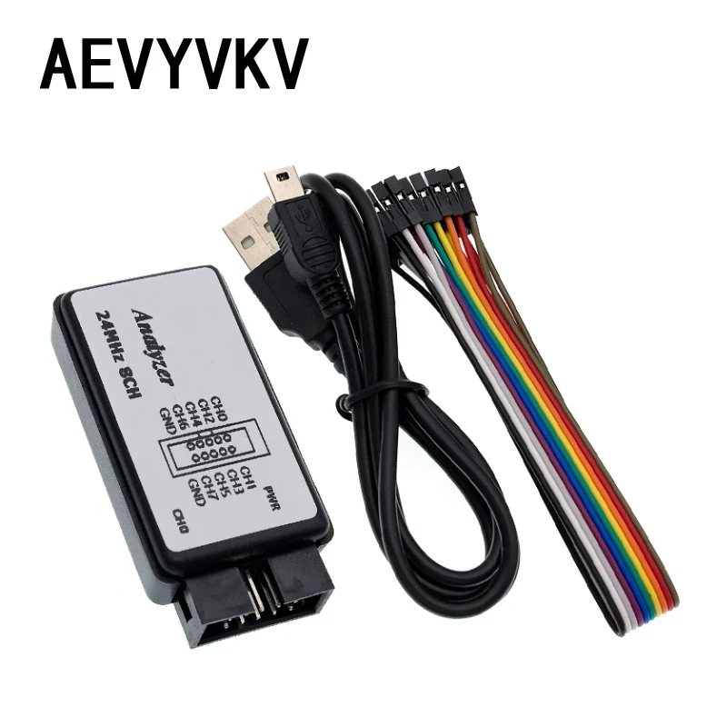 USB Logic Analyzer 24MHz 8 Channel 24M/seconds Logic Analyzer Debugger For ARM FPGA Logic Analyzer Logic 24M 8CH 3