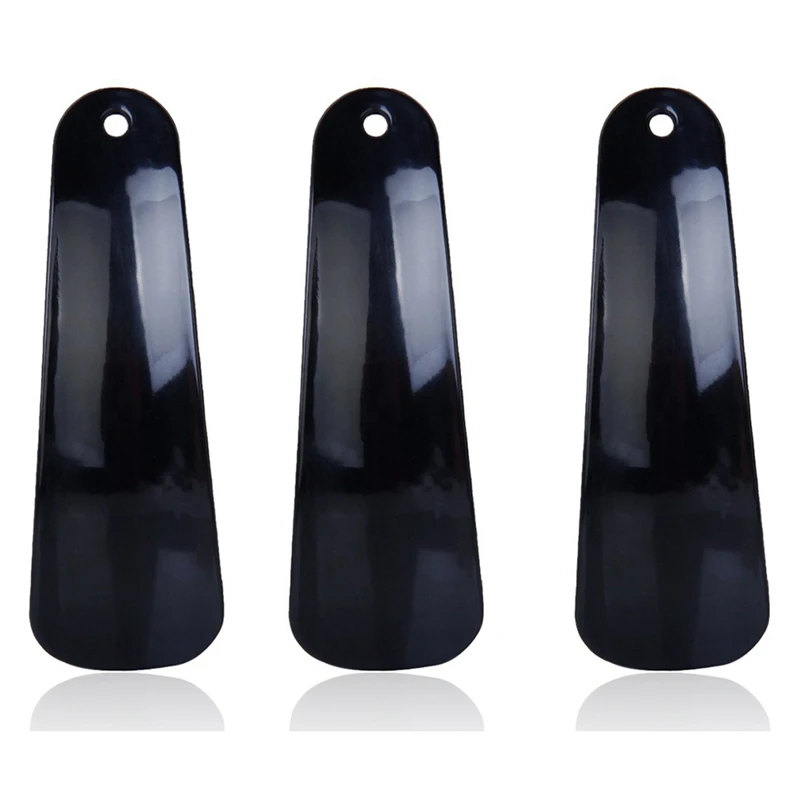 

3X 4.7 Inch Plastic Shoehorn Lifter Flexible Robust Slip Black