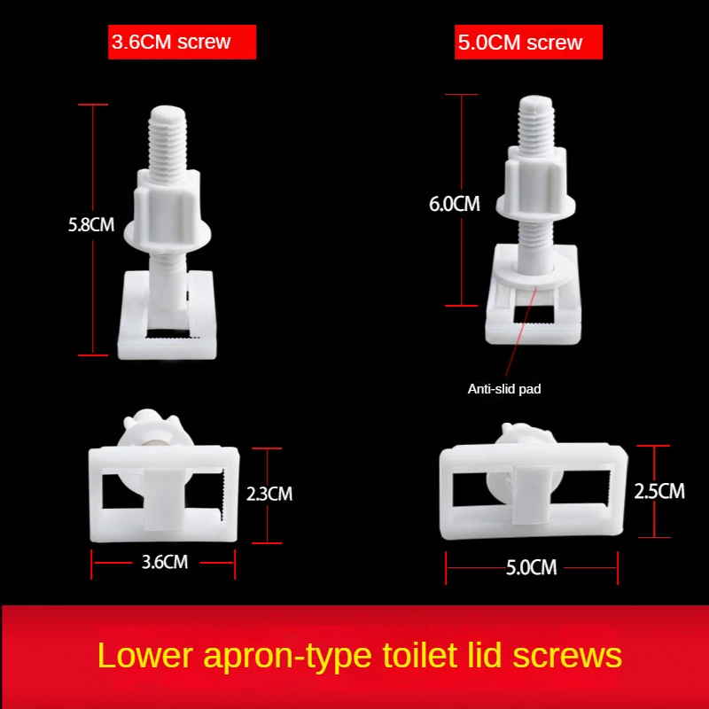 Toilet Seat Hinges Mountings Closestool Bolt Anchoring Screw Universal Toilet Replacement Accessories Bathroom Fixture Fittings toilet seat accessories toilet hinge replacement