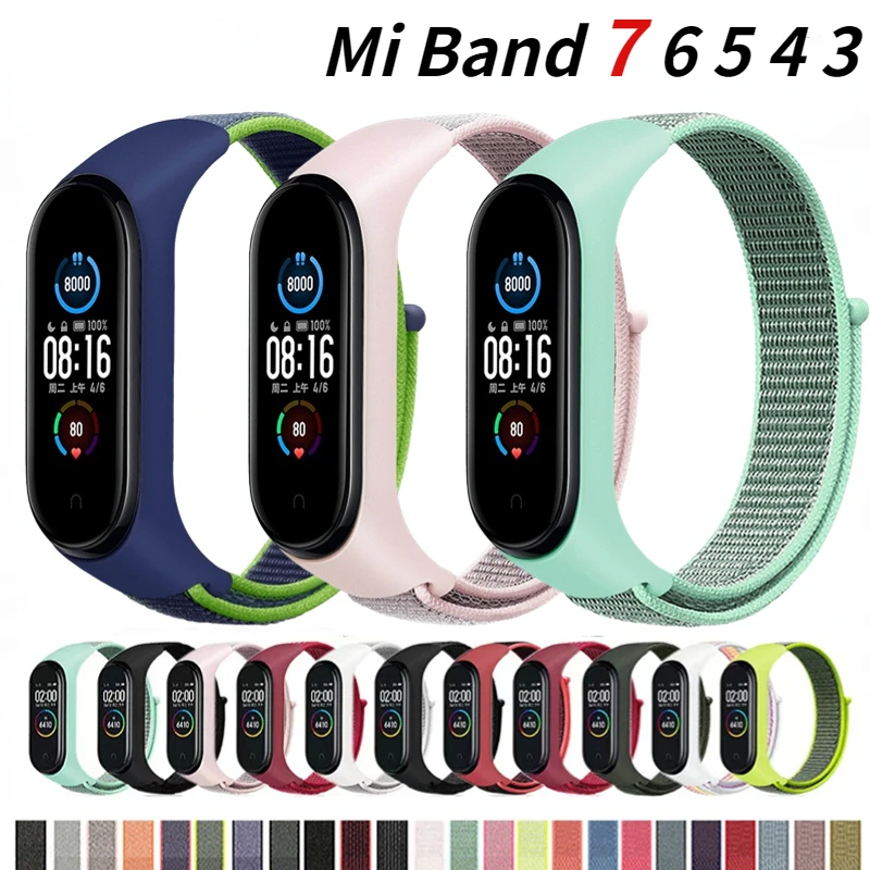 Correa Reloj Mi Smart Band Strap (3-Pack) Navy Blue/Yellow/Mint