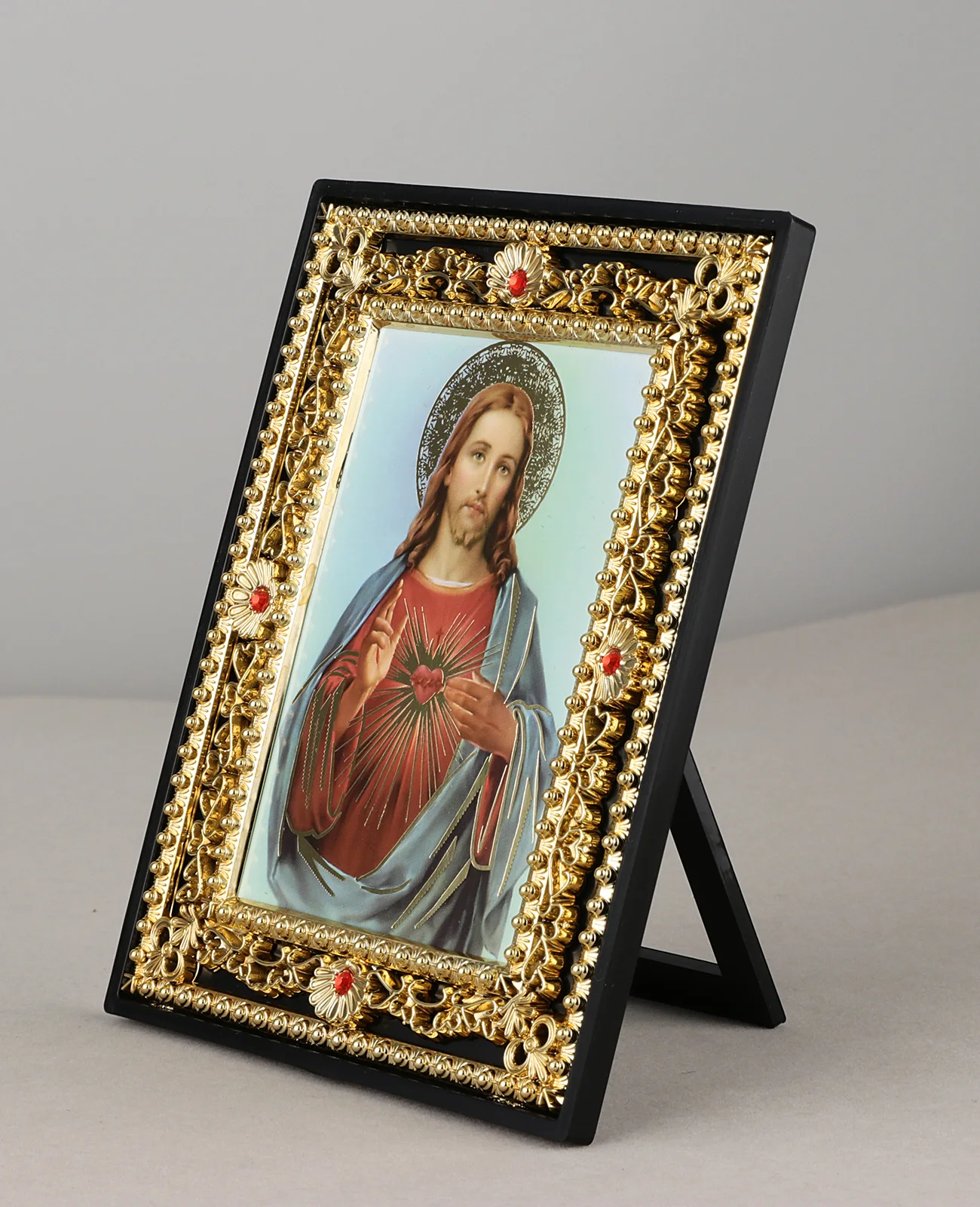 Golden Holy Family & Saints Picture Frame 2