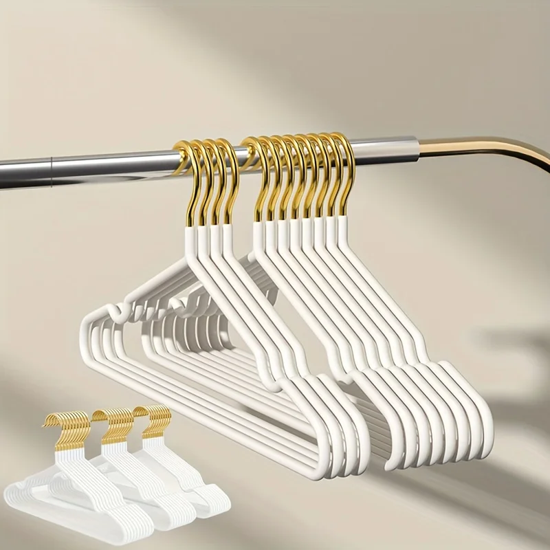 10 قطع من شماعات معطف القميص المعدنية شديدة التحمل...