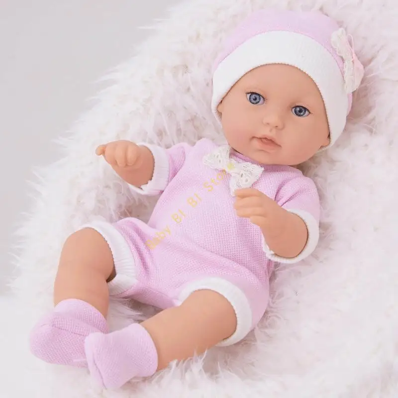 12 인치 Reborns 인형 세트 어린이를위한 점프 슈트 옷과 모자 양말 육아 게임 인형 놀이 척 11UC
