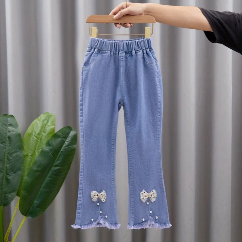 SHEIN 2pcs/set Big Girls' Love Pattern Elastic Waist Long Pants | SHEIN