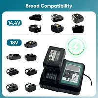 Replacement for Makita 14.4V - 18V Fast Battery Charger DC18RC for Makita Li-ion Battery BL1860 BL1850 3.0 A with LED Display 5