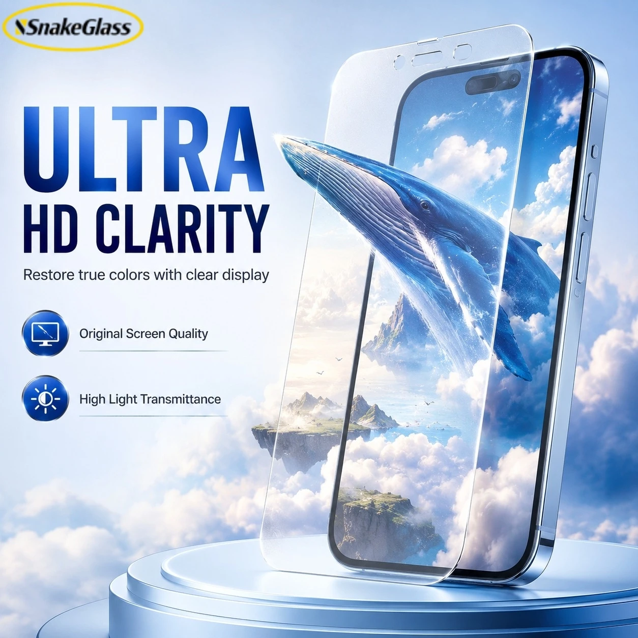 3-Pack Matte Glass Full Cover Screen Protector Film - 9H Hardness