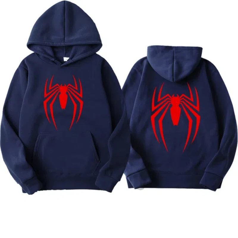 New Women's Hoodies Street Fashion Spider Printed Sweatshirt Ladies Men Casual Funny Loose Hoodie Spiderman Women's Clothing 2