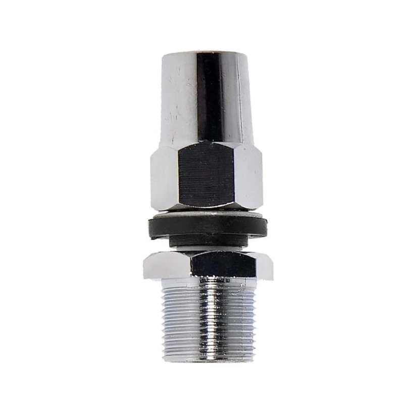 CB Antennenbolzen Adapter – Vernickelt, Mit SO-239 Stecker, Für 3/8 X 24 Gewinde, Zur Montage Von CB & HAM Antennen