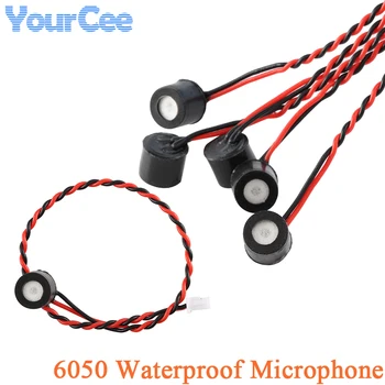MIC 6050 방수 절연 정전식 일렉트릿 콘덴서 마이크, 전방향 라인 와이어, 2P 1.25mm, 6mm, 6*5mm, 20 개/5 개