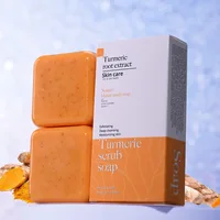 Handmade Soap 2 bars, Handmade Soap for Face and Bath, Turmeric Soap, Scrubber Soap for Deep Cleansing, Exfoliation, Body Moistu 1