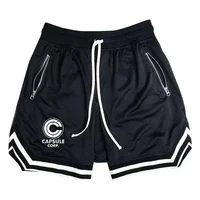 Basketball Capsule Corp Print Shorts Male Casual Mesh Fitness Short Trousers Breathable Five Points Pant Running Clothing 1