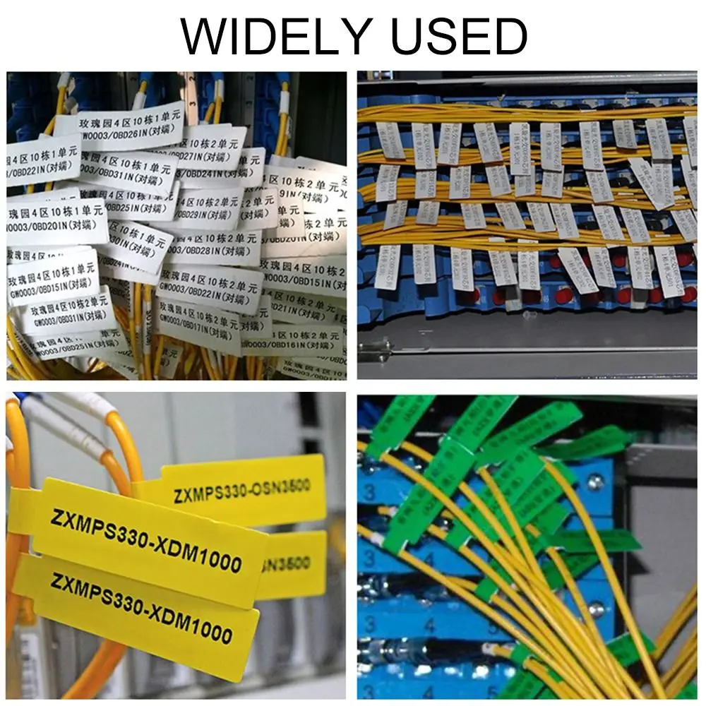 100pcs 25*38+40mm Cable Labels Self-Adhesive Waterproof Wire Marking Cable Tags Network Organizer Cable Ties Wiring Accessories