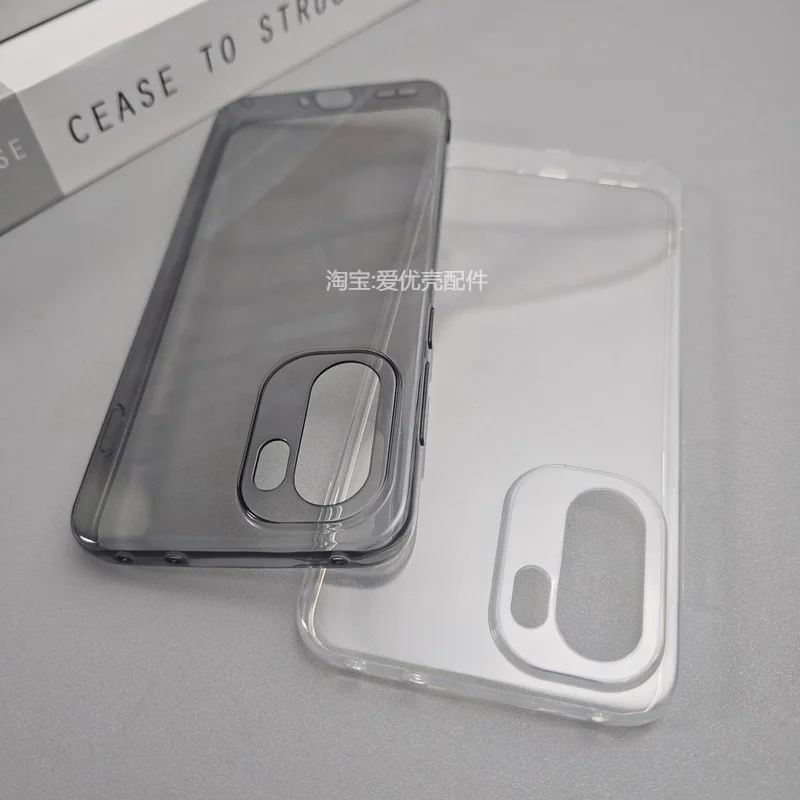 Clear Anti-Fingerprint Shockproof Phone Case with Non-Slip Grip