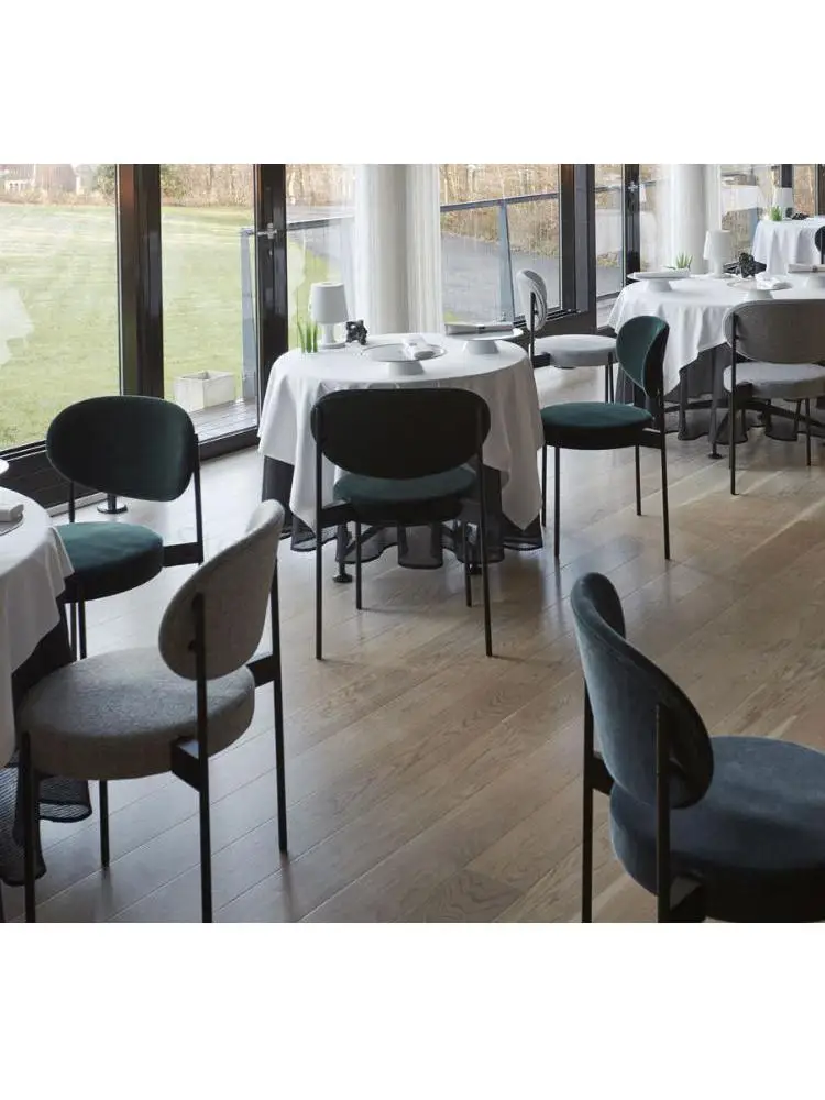 Nordic Metal Dining Chair Home Modern Simple Back Chair Leisure Creative Fashion Cafe Restaurant Hotel Chair