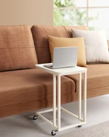 VASAGLE-Table basse mobile, en forme de C, avec roulettes, 35x50x60 cm 4