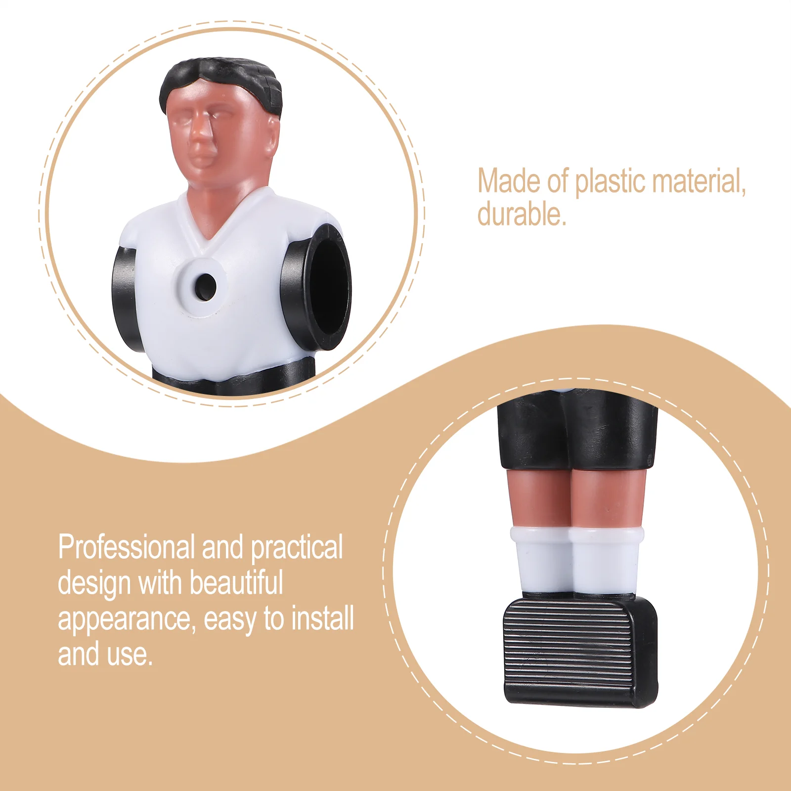 10 Pcs Tabletop Football Player Football Player Soccer Games Mini Humanoid Plastic Doll Table Machine Accessory
