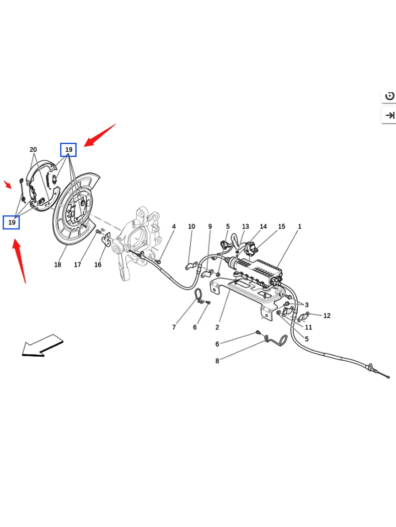 Rear Parking Brake Repair Kit For Maserati Quattroporte Ghibli-673000034