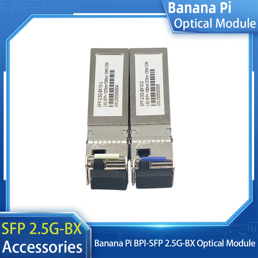 Banana pi Bpi-r3 Sfp 2.5g-fibra Ótica 10km do Módulo Óptico de bx Apropriada para a Placa do Roteamento do Bpi-r3