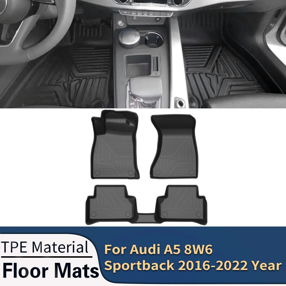 For Audi A5 8W6 Sportback 20162022 Auto Car Floor Mats AllWeather TPE