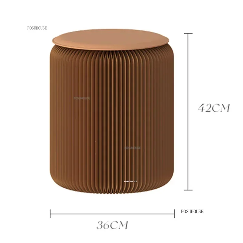 Folding Portable Stool Ottoman 36x42cm Footstool Pouf Sofa Side Coffee End Table Space Saving Wedding Party Show Organ Bench