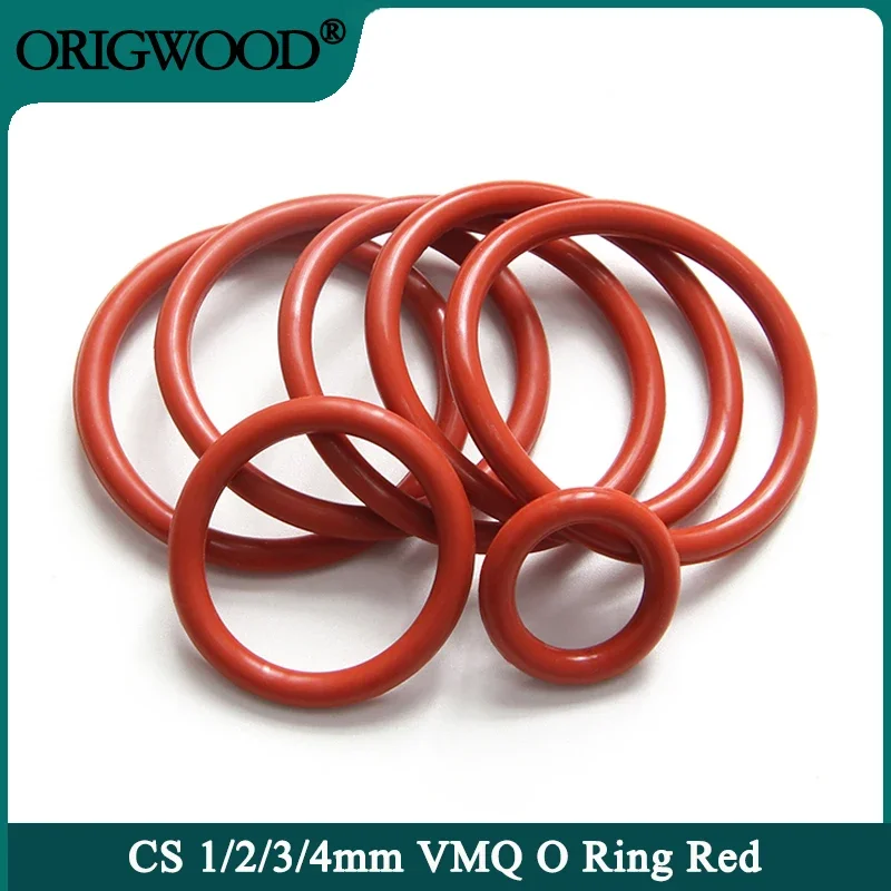 10/50Pcs VMQ O Ring Gasket CS 3mm OD 10 ~ 150mm Silicone Food Grade O-rings Silicon Ring High Temperature Gasket White