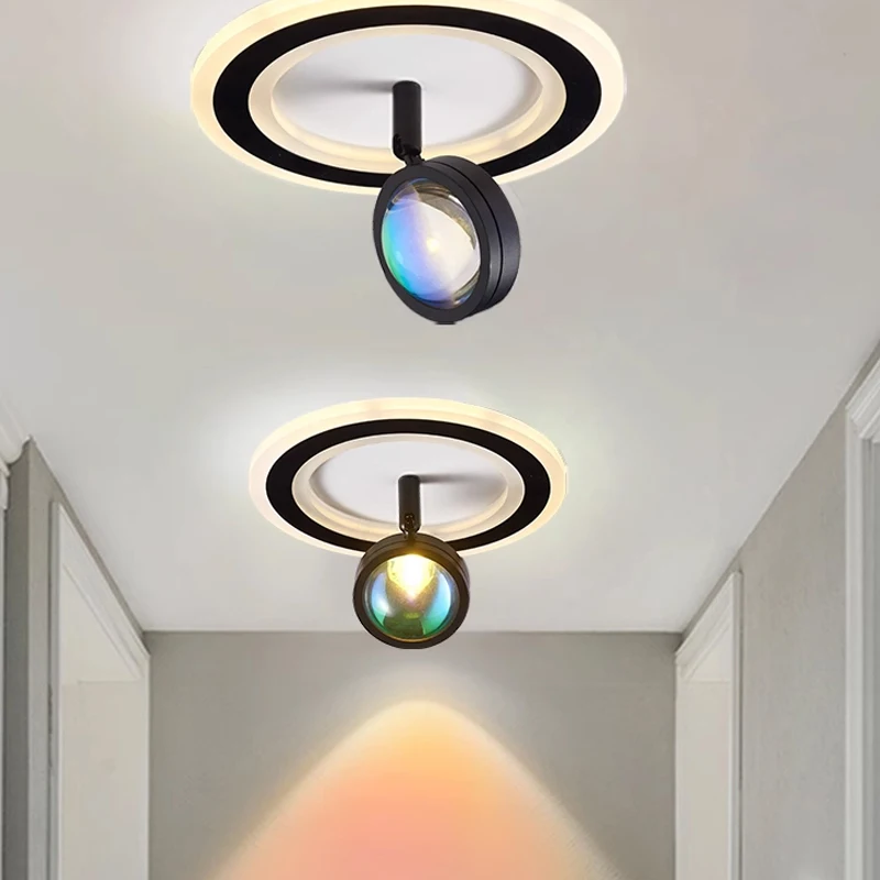 

Aisle Entrance Way Corridor Led Ceiling Light Modern Nordic Round Sunset Ceiling Lamps Indoor Home Decorate lampara de techo