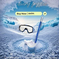 Diving Face Mirror Suction Tube Set For Snorkeling And Swimming Equipment Large Frame Swimming Goggles Adult And Children Swim 1