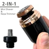 2in1 Mini Shave Portable Electric Razor for Men Pocket Size Portable Shavers,Wet & Dry, Waterproof USB Rechargeable Nose Trimmer 1