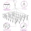 Sock Drying Rack with 36 Pegs Stainless Steel Sock Hanging Rack Swivel Wind-proof Laundry Drip Hanger Foldable Sock Hanger 5