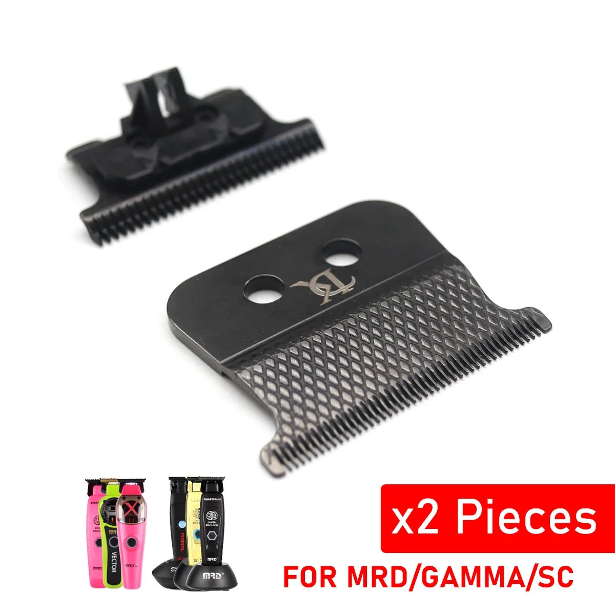 天然角ブレード付きのプロのバリカン,交換可能なカッターヘッド