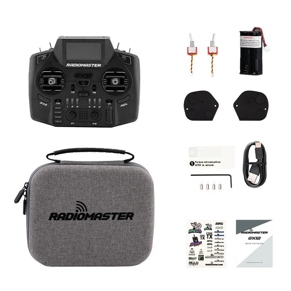 Pre-Order RadioMaster GX12 Dual-Band Gemini-X Fully CNC Aluminum 3D Digital Hall Gimbal ExpressLRS Radio Controller Transmitters 6