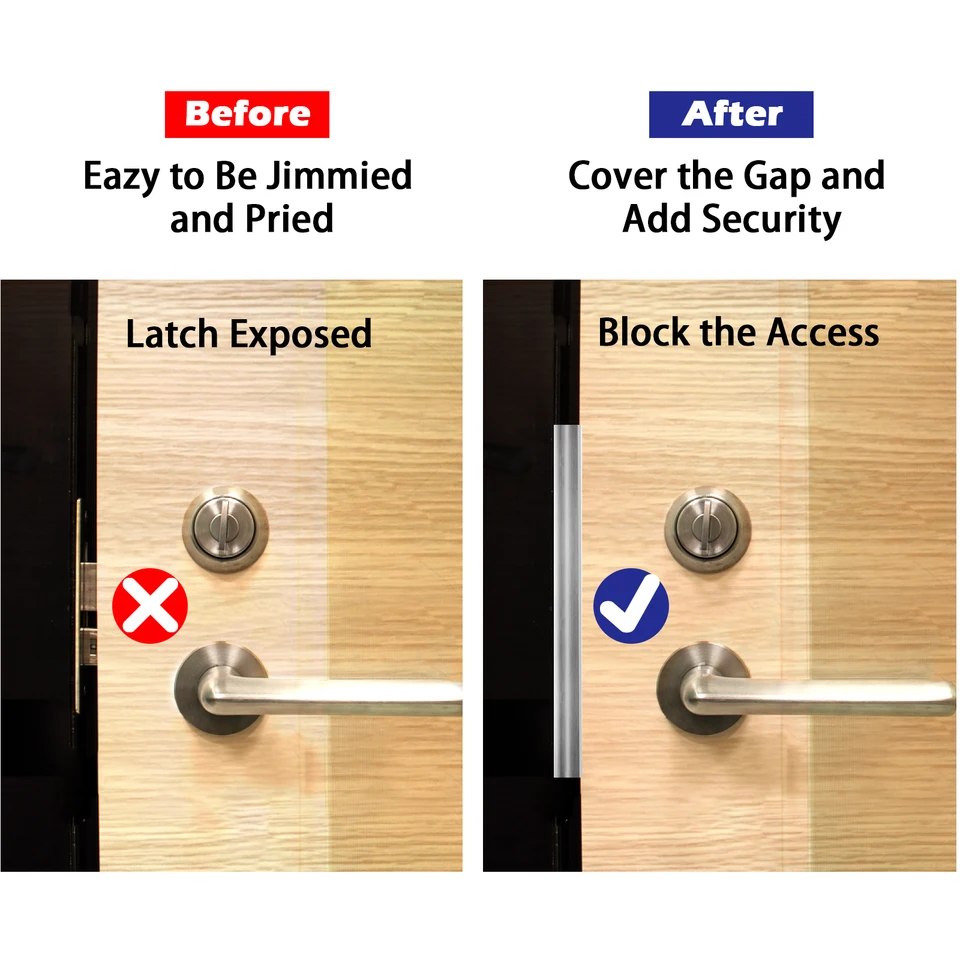 2 Plaques De Protection De Serrure – Bouclier De Sécurité Pour Porte – Argent Par Uxcell
