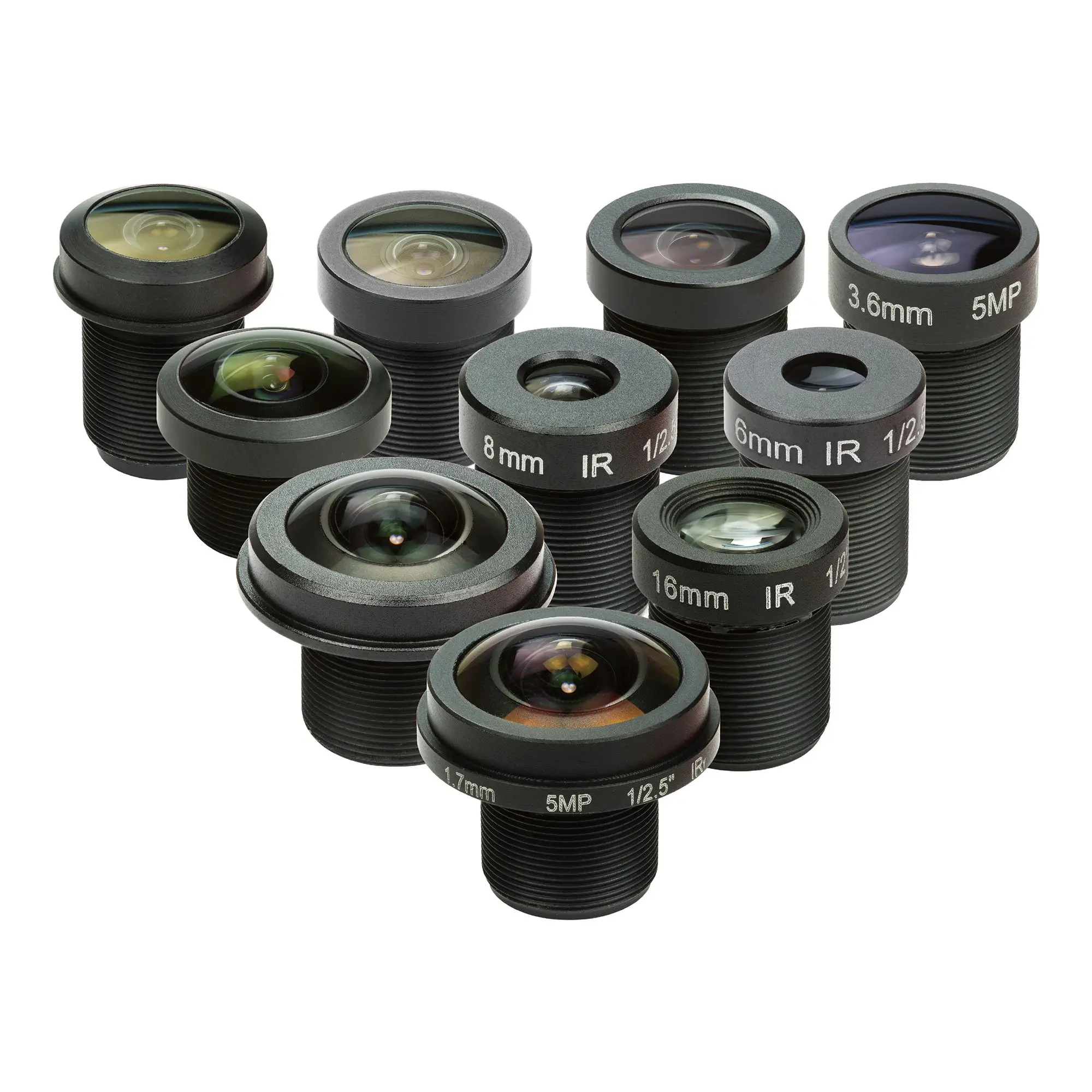 

Arducam M12 Lens Set, Arducam Lens for Raspberry Pi Camera (1/4') and Arduino, Telephoto, Macro, Wide Angle, Fisheye Lens Kit (1