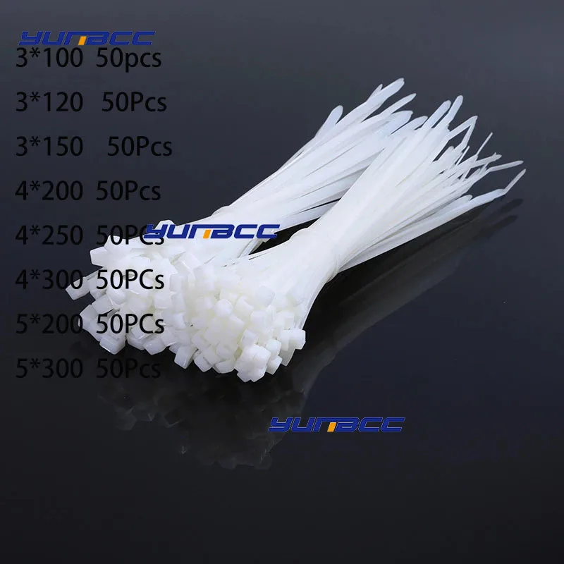 

400Pcs 3x60mm 3x80mm 3x100mm Assorted Self-Locking Nylon Cable Ties Black Plastic Zip Tie Loop Wire Wrap Zip Ties
