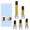5PC Amber Roller Ball Essential Glass Oil Bottle Empty Perfume Roller Ball Refillable Liquid Container 1/2/3/5/10ML Makeup Tools 6
