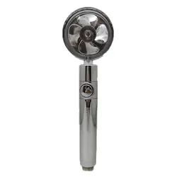 Turbocharged High-Pressure Handheld Shower Head with Cotton Filter (Silver no filter)