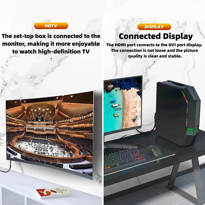 High-Speed DVI to HDTV Digital Audio Cable