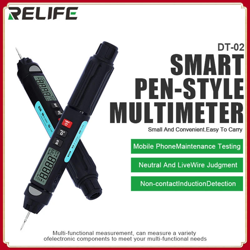

RELIFE DT-02 Smart Pen-type Multimeter AC/DC voltage Multi-function measurement For mobile Phone Repair