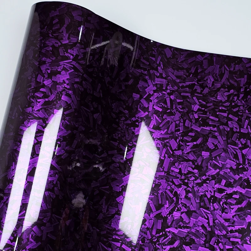 

50cm*600cm Glossy Purple Crystal Forged Carbon Fiber Wrapping Vinyl Film Motorcycle Stickers Decals Auto Accessories Wrap Foil