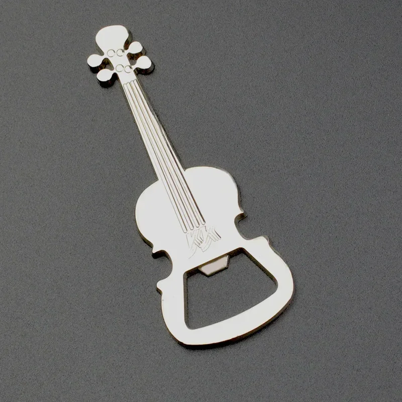 Simulation Guitar Model Bottle Opener Metal Keychain Pendant Beer Opener Wine Opener Wine Accessories Kitchen Accessories