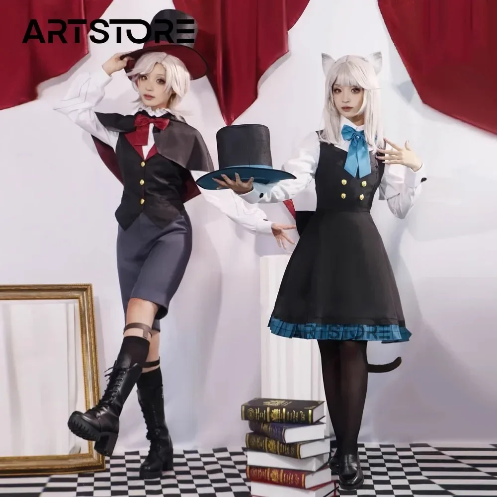 

Childhood Lyney Lynette Cosplay Costume Genshinimpact Uniform Dress Suit Wig Outfits Anime Game Game Costumes for Halloween